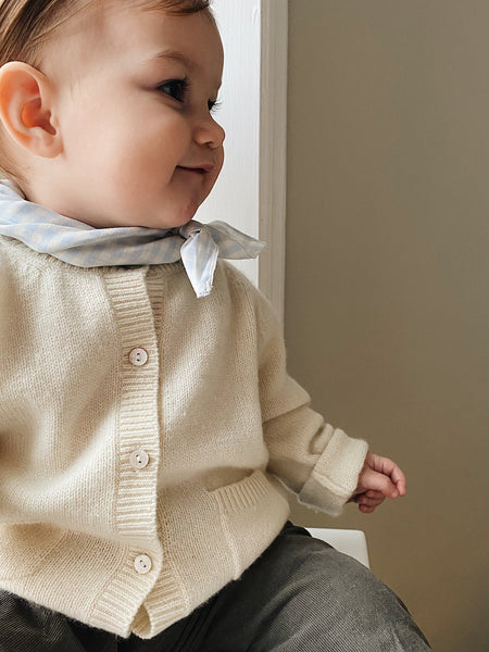 Eddie tørklæde i blå gingham