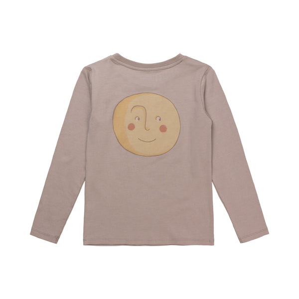 Langærmet T-shirt til børn med måne