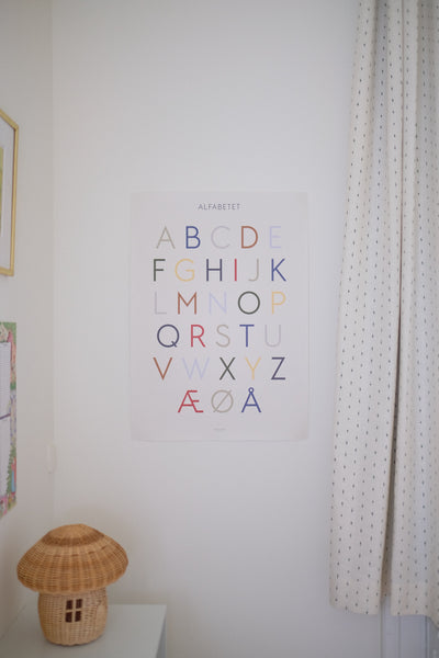 Kartotek • Plakat med alfabetet
