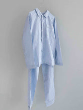 Indlæs billede til gallerivisning On Cloud Nine Pyjamas i blå og hvis strib
