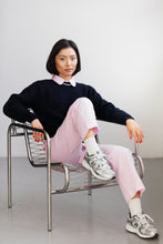 Indlæs billede til gallerivisning Pyjamas lyserød og hvid stribet

